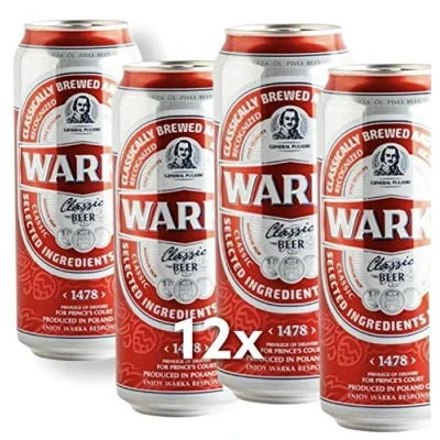 Abbildung von Große Dose 500ml! Warka Premium Classic Beer 12 Dosen im Paket Bier Piwo