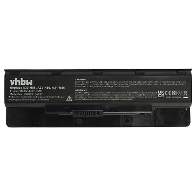 Abbildung von vhbw Akku Ersatz für Asus A31 N56, A32 A33 N56 Notebook (4400mAh, 10,8V, Li Ion)