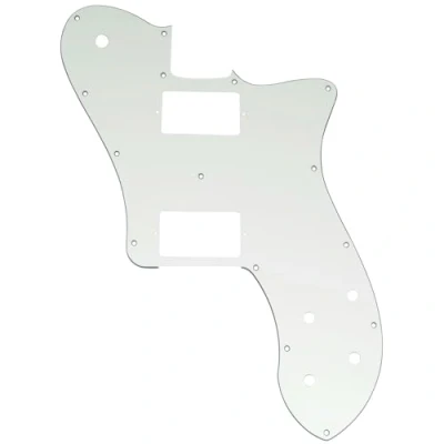 Abbildung von Musiclily Pro 15 Löcher Bedeckt HH Gitarren Schlagbrett Pickguard für Mexico Fender 72 Tele Deluxe Style E Gitarre, 3 lagig Aged White