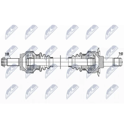 Abbildung von NTY NPW BM 162 Antriebswelle Hinterachse links, rechts 810 Automatikgetriebe BMW: X5