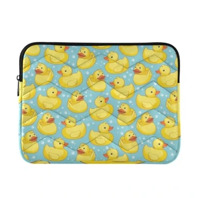 Abbildung von Laptop Hülle Tasche süßer Gelbe Enten Laptoptasche Notebook Laptophülle Computer Tragetasche für 13 14 Zoll