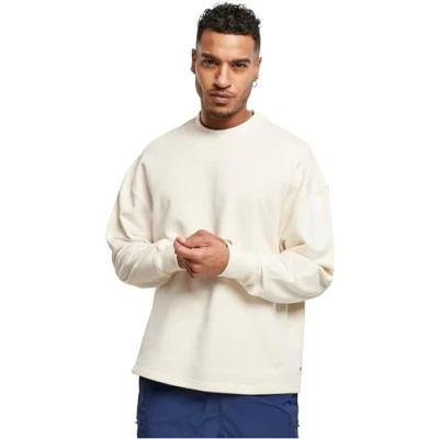 Abbildung von Urban Classics Organic Oversized BOXY CREW Sweatshirt, Herren, Größe: Medium, White sand