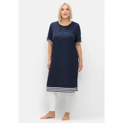 Abbildung von Sheego Shirtkleid Große Größen aus Jersey, mit Ringel Details