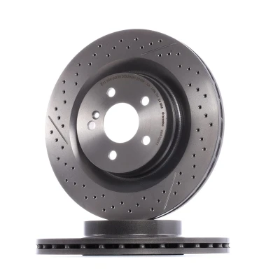 Abbildung von BREMBO COATED DISC LINE 09.A326.11 Bremsscheibe 330 26 5 innenbelüftet, geschlitzt/gelocht beschichtet hochgekohlt mit Schrauben