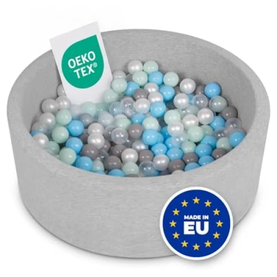 Abbildung von Selonis Bällebad Kinder 90x30cm Bällepool für Baby 200 Bälle Enthalten