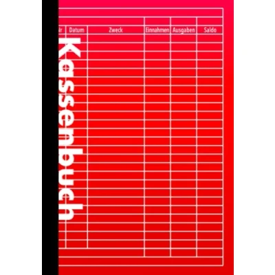 Abbildung von Kassenbuch Einfach Rot: 110 Seiten DIN A5 Einnahmen Ausgaben Buch ( Softcover )