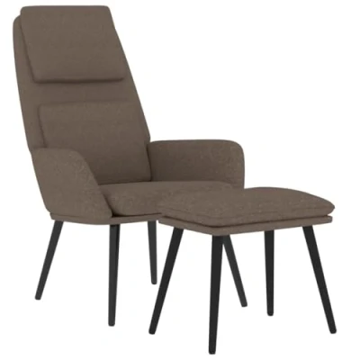 Abbildung von vidaXL Sessel Relaxsessel mit Hocker Taupe Stoff (1 St)
