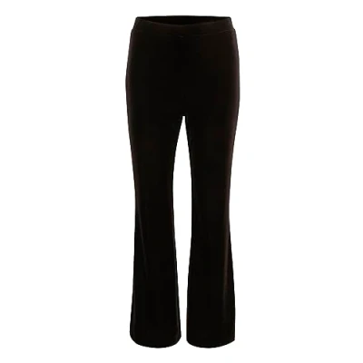 Abbildung von PART TWO Damen Women&#039;s Trousers Velvet Flared Legs High Waisted Regular Fit Hose, Mole&#039;,