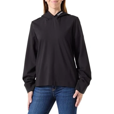 Abbildung von Calvin Klein Jeans LOGO Elastic Milano Hoodie Sweatshirt, Damen, Größe: XXL, Black