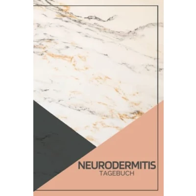 Abbildung von Neurodermitis Tagebuch: Selbsthilfebuch zum Ausfüllen Hauterkrankungs Behandlungsbuch eintragen der Hautreaktion Therapie für die Haut Minimalist Marmorstruktur