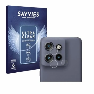Abbildung von Savvies 6 Stück Schutzfolie für Motorola Edge 50 Neo (NUR Kameraschutz) Displayschutz Folie Ultra Transparent
