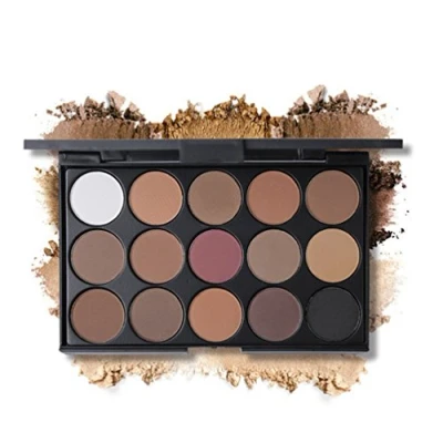 Abbildung von JasCherry 15 Farben Schimmern Lidschatten Makeup Paletten Sleek Pulver Augenschatten Make Up Etui Box Satte Kosmetik Eyeshadow Palette