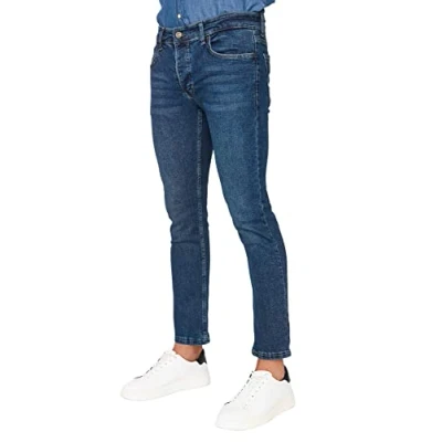 Abbildung von Trendyol Herren Mittlerer Bund Jeans, Blau, 33 EU