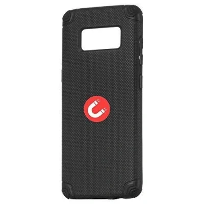 Abbildung von cofi1453 Hülle, Hochwertige Magnet Handy Schutzhülle mit Eingebauter Magnetplatte kompatibel Huawei P20, Magnetisch Schwarz