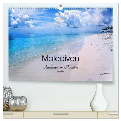Abbildung von Malediven Inseltraum im Paradies (hochwertiger Premium Wandkalender 2025 DIN A2 quer), Kunstdruck in Hochglanz