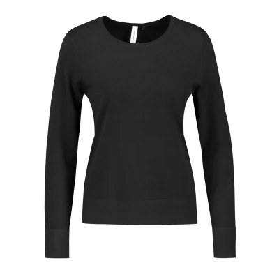 Abbildung von Gerry Weber Langarm Rundhals Strickpullover, Damen, Größe: 42, Schwarz