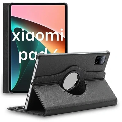 Abbildung von ebestStar Hülle für Xiaomi Pad 6 Pro, Drehbar Schutzhülle, PU Lederhülle, Rotierende Ständer Etui, Rotating Case Cover, Schwarz