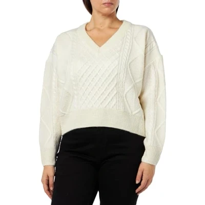 Abbildung von FENIA Women&#039;s Strickpullover, Wollweiss, XL/XXL