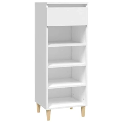 Abbildung von vidaXL Schuhschrank Schuhablage Schuhregal Schuhständer Schuhaufbewahrung Schuhorganizer Schuhkommode Weiß 40x36x105cm Holzwerkstoff