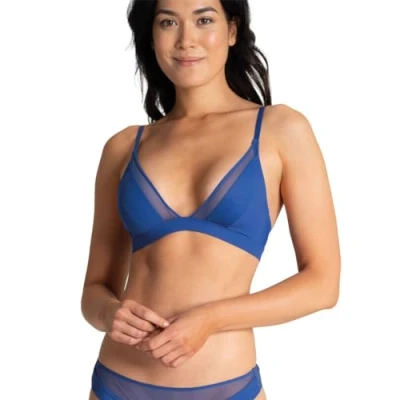Abbildung von Athena Damen Tüll BH, Titanblau, Large