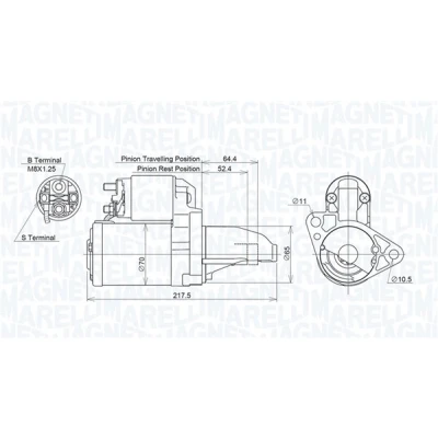 Abbildung von Starter MAGNETI MARELLI 063721452010