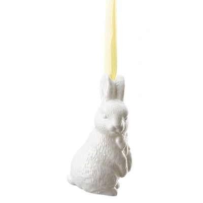 Abbildung von Hutschenreuther Osteranhänger Weiss Hase stehend