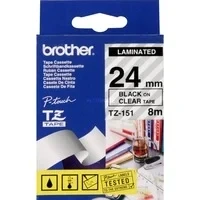 Abbildung von Brother TZe 151 (24 mm) Schwarz bis transparent Tape