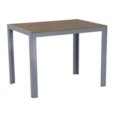 Abbildung von Gardissimo Gartentisch Alma Silber, Nonwood Aluminium 100 x 70 cm, Holz Look