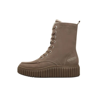 Abbildung von s.Oliver Damen Winterstiefeletten zum Schnüren Gefüttert Vegan, Braun (Taupe), 38 EU