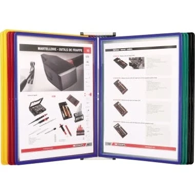 Abbildung von Tarifold Wandsichttafel Set Easy Load A4 grau inkl. 10 Sichttafeln far