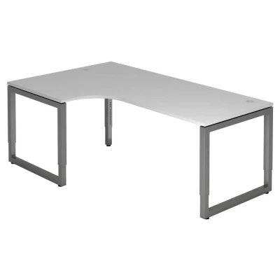 Abbildung von HAMMERBACHER höhenverstellbarer Schreibtisch VRS82/5/G lichtgrau
