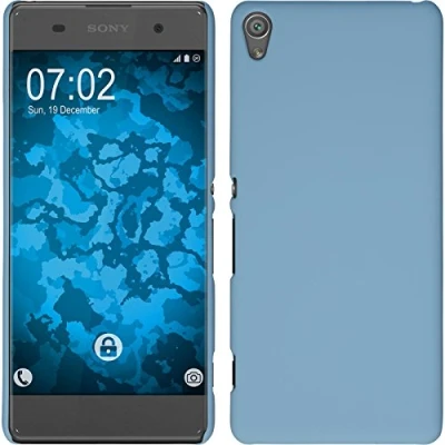 Abbildung von PhoneNatic case kompatibel mit Sony Xperia XA Hülle hellblau gummiert Hard + 2 Schutzfolien