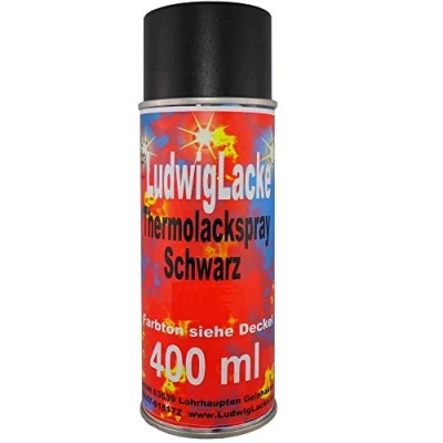 Abbildung von Thermolack Spray 400ml Schwarz Auspuff Motor Autolack a&#039;400ml