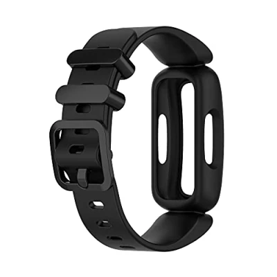 Abbildung von INF Silikonarmband für Fitbit Inspire 2, Ace 3, Schweißresistent und bequem, Weich zu tragen, Einfaches Anbringen Abnehmen