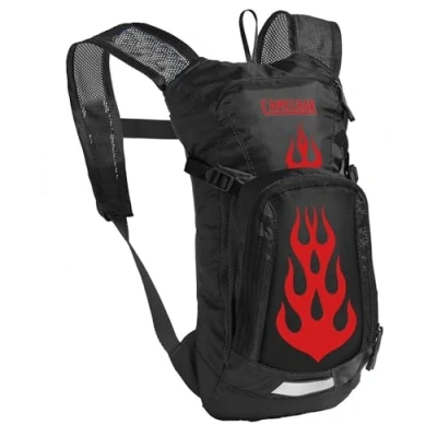 Abbildung von Camelbak Kinderrucksack Mini Mule Basic ohne Trinksystem Fahrradrucksack Kindergartenrucksack (schwarz flamme)