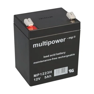 Abbildung von MultiPower MP1223H Hochstrom Blei Akku mit Faston 6,3mm Steckkontakt