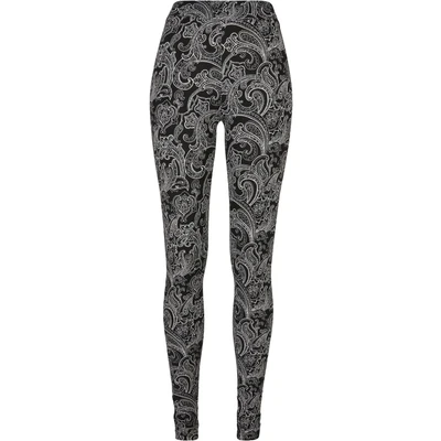 Abbildung von Urban Classics SOFT AOP Leggings Hosen, Damen, Größe: Large, Blacknewpaisley