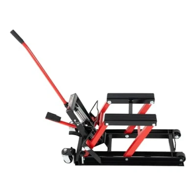 Abbildung von DIFU Motorradheber 680KG Motorradlift Motorradständer Scherenhebebühne Robuster Hydraulikheber Langlebig mit geschützter Auflage