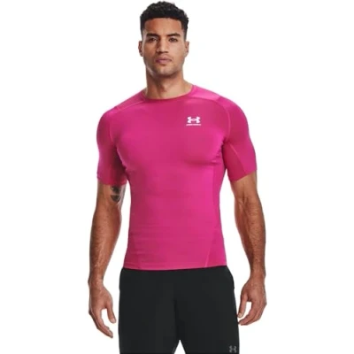 Abbildung von Under Armour Herren HeatGear Compression Short Sleeve T Shirt Kurzärmelig, Dunkelorange/Schwarz 860, Medium