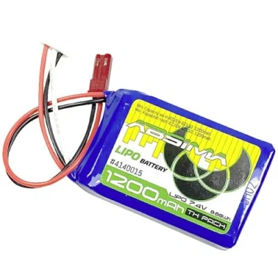Abbildung von Absima Modelbyggeri batteripakke (LiPo) 7.4 V 1200 mAh Celletal: 2 Softcase BEC