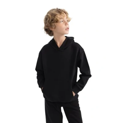 Abbildung von DeFacto Jungen Sweatshirt Modische Kapuzenpullover und Hoodies für Teenager Trendige Sweatshirts