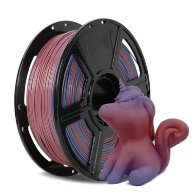 Abbildung von FLASHFORGE 3D Drucker Filament Farbverlauf PLA 1.75mm, 1KG Spule (2.2lbs), Maßgenauigkeit +/ 0.02mm, bessere Zähigkeit &amp; keine Knötchenbildung Druck (Rosa&amp;Blau)