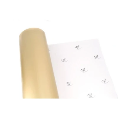 Abbildung von Star Geschenkpapier, Geschenkpapier einfarbig 70cm x 2m Rolle Gold schimmernd