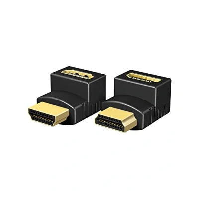 Abbildung von ICY BOX 2x HDMI Winkeladapter mit zwei verschiedenen Ausrichtungen Computer Adapter