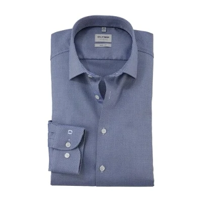 Abbildung von OLYMP Herren Oberhemd Langarm Level Five Body fit,Einfarbig,Body fit,Modern Kent,bleu 11,44