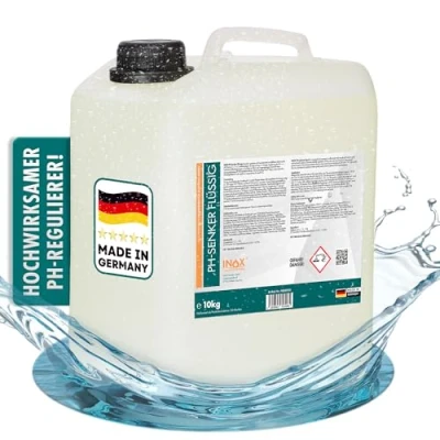 Abbildung von INOX® Professioneller pH Senker flüssig 10KG im Vorratskanister Effektives Flüssiges Minus für Pools und Whirlpool optimale Regulierung Wasser Balance