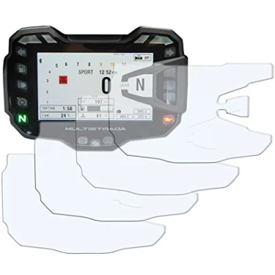 Abbildung von 4 x Ducati Multistrada 950/1200/1260 2015&gt; Displayschutzfolie Tachoschutzfolie Screen Protector 2 Ultra Clear &amp; Anti Glare