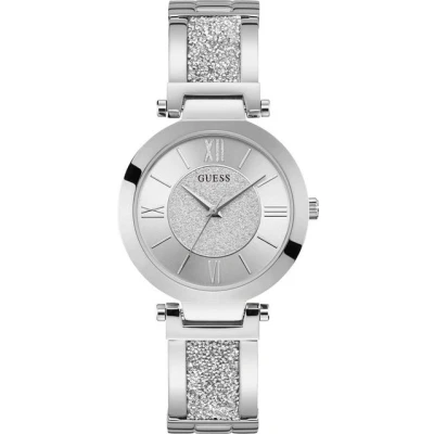 Abbildung von Guess Ladies Uhr silvercoloured, Damen, Größe: One Size, Silver coloured