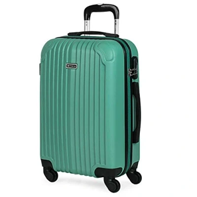 Abbildung von ITACA Handgepäck Koffer Trolley Reisekoffer Mit Rollen und Hartschalenkoffer für Vielreisende. Minzgrün T71550