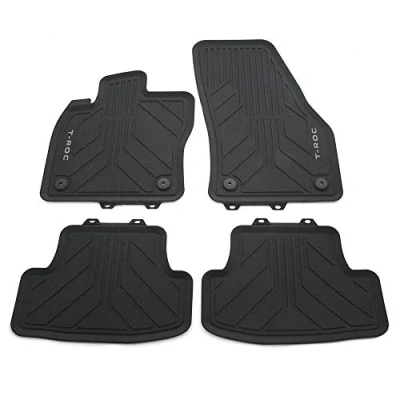 Abbildung von Volkswagen Passform Fußmatten T Roc Cabriolet (4 St), für VW Cabrio, Gummifußmatten vorne und hinten, rutschfest, abwaschbar, 2GC061500 82V